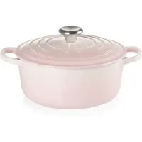 Le Creuset - Signature Valurautapata pyöreä 24 cm 4,2 L Shell Pink