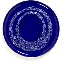 Serax Ottolenghi Feast tarjoilulautanen Ø35 cm Dark blue dots-white