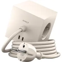 Avolt Square 1 pistorasia USB-C 30W 1,8 m Nomad sand