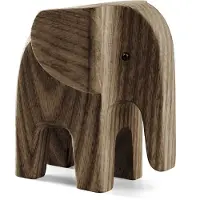Novoform -puinen hahmo - Elephant - Savuvärjätty Ash - - OneSize - Koristeet