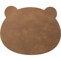 Lind DNA Lasten pöytämatto BEAR NUPO 38 x 30 cm, luonnollinen, nahka,