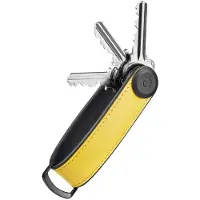 OrbitKey Hybrid Leather Key Organiser -avainlenkki, auringonkeltainen