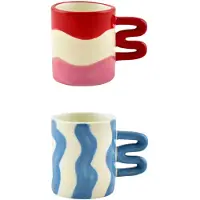 Qué Rico Espressokop - Aurora - 2 Stk. Assorteret - Multi/patterned - 8 CL