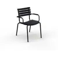 Houe Reclips ruokapöydän tuoli musta/musta alumiini