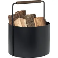 Blomus Firewood Basket - 45 Cm, Ø 35 Cm - Ashi - Brown - Brown - L 37.1CM