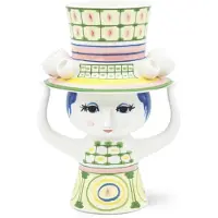 Bjørn Wiinblad Lady with hat vaasi K24,5 cm Vihreä