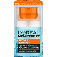 L'Oréal Men Expert Hydra energy 24H -väsymystä ehkäisevä viilentävä kiiltoa estävä kasvogeeli Kasvogeeli 50 ml