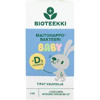 Bioteekin Bioteekki Maitohappobakteeri Baby + D3 Tipat 8 ml