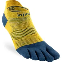 Injinji Men's Run Lightweight No-Show Royal Yellow Urheilusukat XL