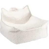 WigiWama Beanbag Chair Teddy - White - 80X 70X 50CM