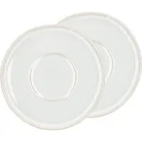Villa Collection Styles teelautanen Ø13 cm 2-pakkaus Cream white