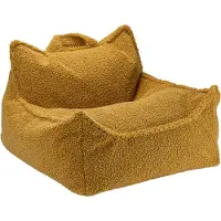 WigiWama Beanbag Chair Teddy - Yellow - 80X 70X 50CM
