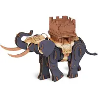 Rokr 3D puinen palapeli, Soturin Elefantti, 99 osaa, , TWA02, 3D Wooden Puzzles