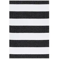 Narma Birkas -plasticWeave muovimatto, kaksipuolinen, musta-valkoinen, 70 x 250 cm