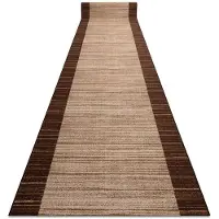 Rugsx Kumipohjainen matto 100 cm STREIFEN ruskea