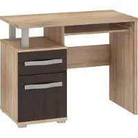 Meblocross Työpöytä Angel 1D1S, tumma tammi / vaalea tammi