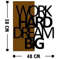 Hobby Hall Seinäkoriste Work Hard, 1 kpl