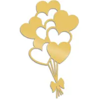 Hobby Hall Metallinen seinäkoriste Balloons