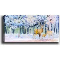 Hobby Hall Sisustustaulu Peura talvella, 30 x 80 cm