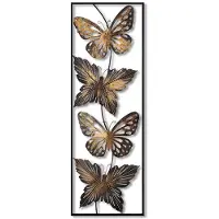 Hobby Hall Metallinen seinäkoriste Metal Art Butterfly, 100x35x5 cm