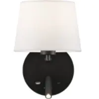 ACB Stilo seinävalaisin E27+LED 3W 3000K 19cm musta