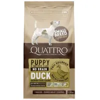 Quattro SB kuivarehu pienten rotujen pennuille/imettävät nartut ankan kanssa, 7 kg