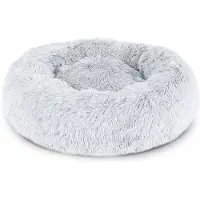 Lionto -pesä koirille Donitsi, 50 cm, vaaleanharmaa.