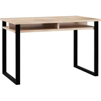 Meblocross Cross Cro-03 M -työpöytä / kirjoituspöytä, 120 x 76 x 68 cm, tammi ( sonoma ) / musta