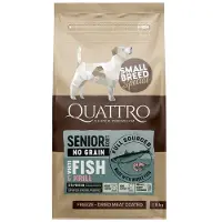 Quattro SB kuiva senior/dieettiruoka pienten rotujen koirille valkokalalla ja krillillä, 7 kg