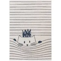 Yellow Tipi Matto lastenhuoneeseen, Cat king, 160 x 230 x 1 cm, beige