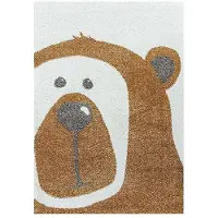 Yellow Tipi Matto lastenhuoneeseen, Big Teddy, 120x170x1cm, ruskea