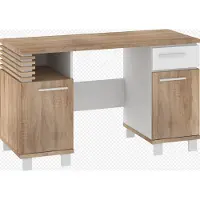 Hobby Hall Työpöytä Lamir, ruskea/valkoinen