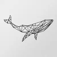 Hobby Hall Metallinen seinäkoriste Whale 1, 31 cm