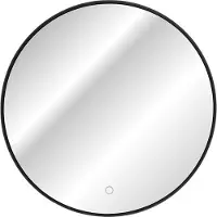Comad Kylpyhuoneen peili, jossa LED-valo Luna 60, musta