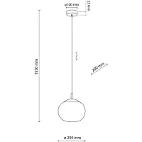 TK Lighting Riippuvalaisin lasi Vibe , himmennettävä, Valkoinen/opaali, Olohuone/ruokailutila, Lasi, Moderni