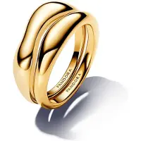 Pandora Essence kullattu sormuspari aaltoileva 163264C00-50