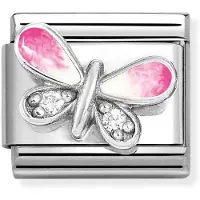 Nomination Composable Classic Silvershine symbols Butterfly pink WHITE 330321/09