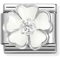 Nomination Composable Classic Silvershine symbols WHITE white peach blossom 330321/15