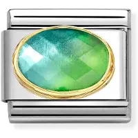 Nomination Composable Classic gold faceted stones BLUE GREEN 030612/037