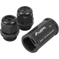 Lanberg AD-RJ45-OS6-IP67, RJ-45, RJ-45, Musta
