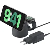 Belkin BOOSTCHARGE Pro 2-in-1 Magnetic Wireless 15W Charging Station Charcoal