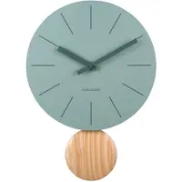 Karlsson seinäkello Arlo Pendulum matt jungle green KA5967GR