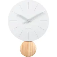 Karlsson seinäkello Arlo Pendulum matt white KA5967WH