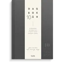 Adlibris 10-vuotispäiväkirja Pellavatekstiili Tummanharmaa, Burde