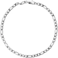 Mockberg Thin figaro rannekoru hopeanvärinen small MO398