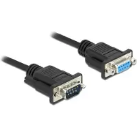 DeLOCK – RS-232 Cable Serial D-Sub9 male to female null modem with narrow plug housing 3 m (86617)