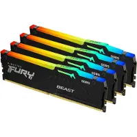 Kingston FURY Beast RGB 128 Gt (4 x 32 Gt) DDR5 5200 MHz, CL40 -muisti (XMP)