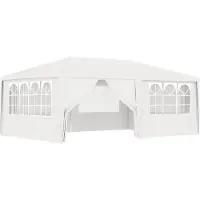 vidaXL Ammattilaisten juhlateltta sivuseinillä 4x6 m valkoinen 90 g/m²