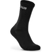5.11 Tactical Duty Ready Basic Crew Socks (4-Pack) (Color: Black, Size: Large (44+))
