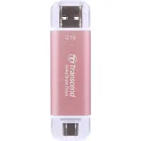 Transcend ESD310, 2 TB, A-tyypin USB:stä C-tyypin USB:hen, 3.2 Gen 2 (3.1 Gen 2), 10 Gbit/s, Salasanasuojaus, Vaaleanpunainen (TS2TESD310P)